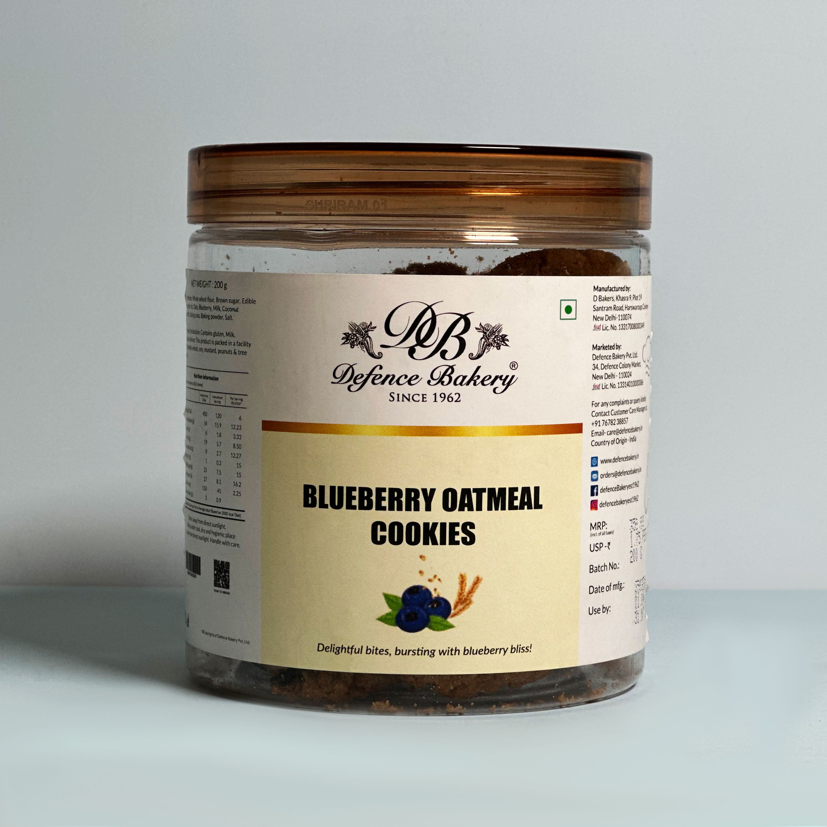 Blueberry Oatmeal Cookie Jar