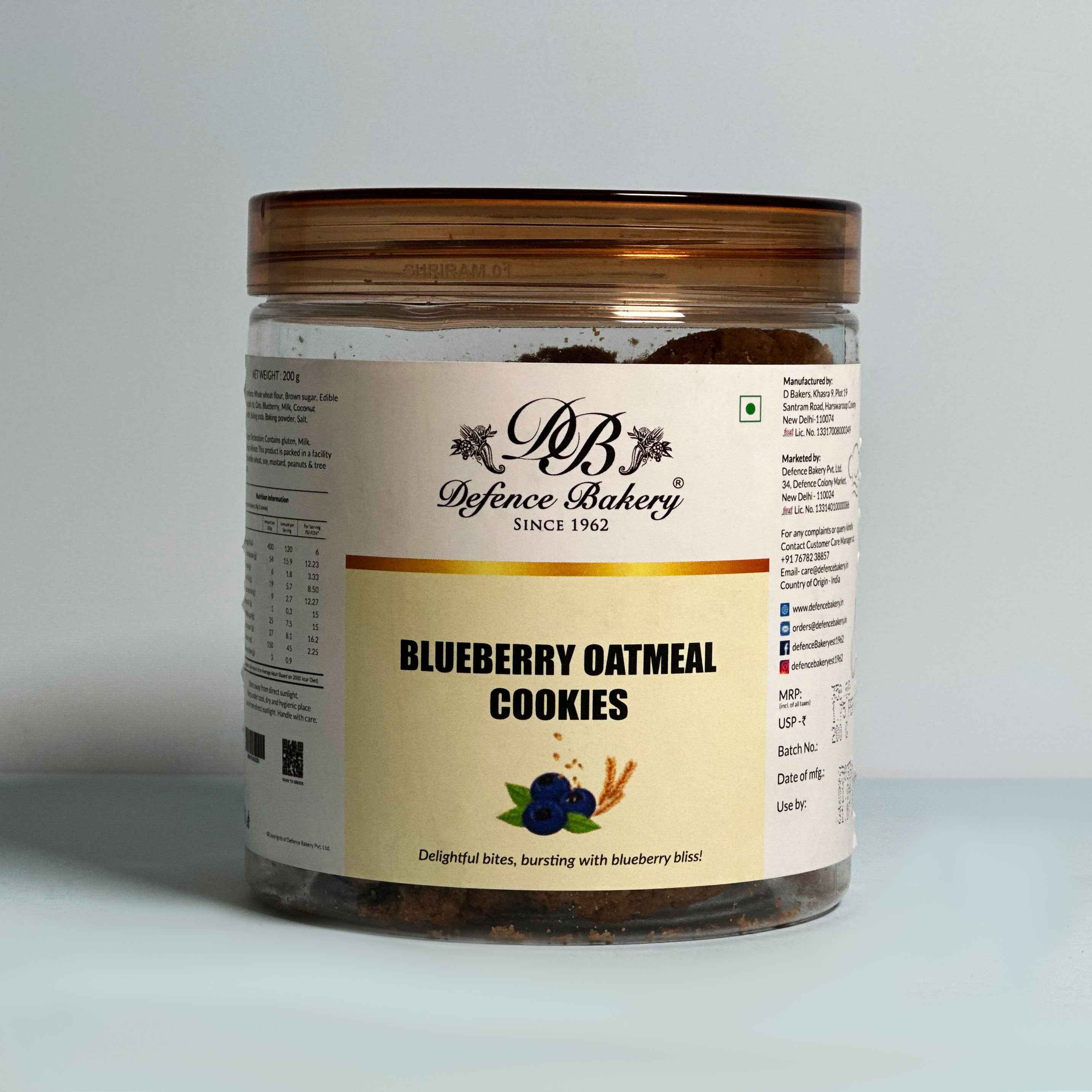Blueberry Oatmeal Cookie Jar