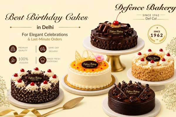 Best Birthday Cakes in Delhi for Elegant Celebrations and Last-Minute Orders - Defence Bakery