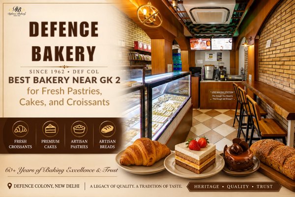 Best Bakery Near GK 2 for Fresh Pastries, Cakes, and Croissants - Defence Bakery