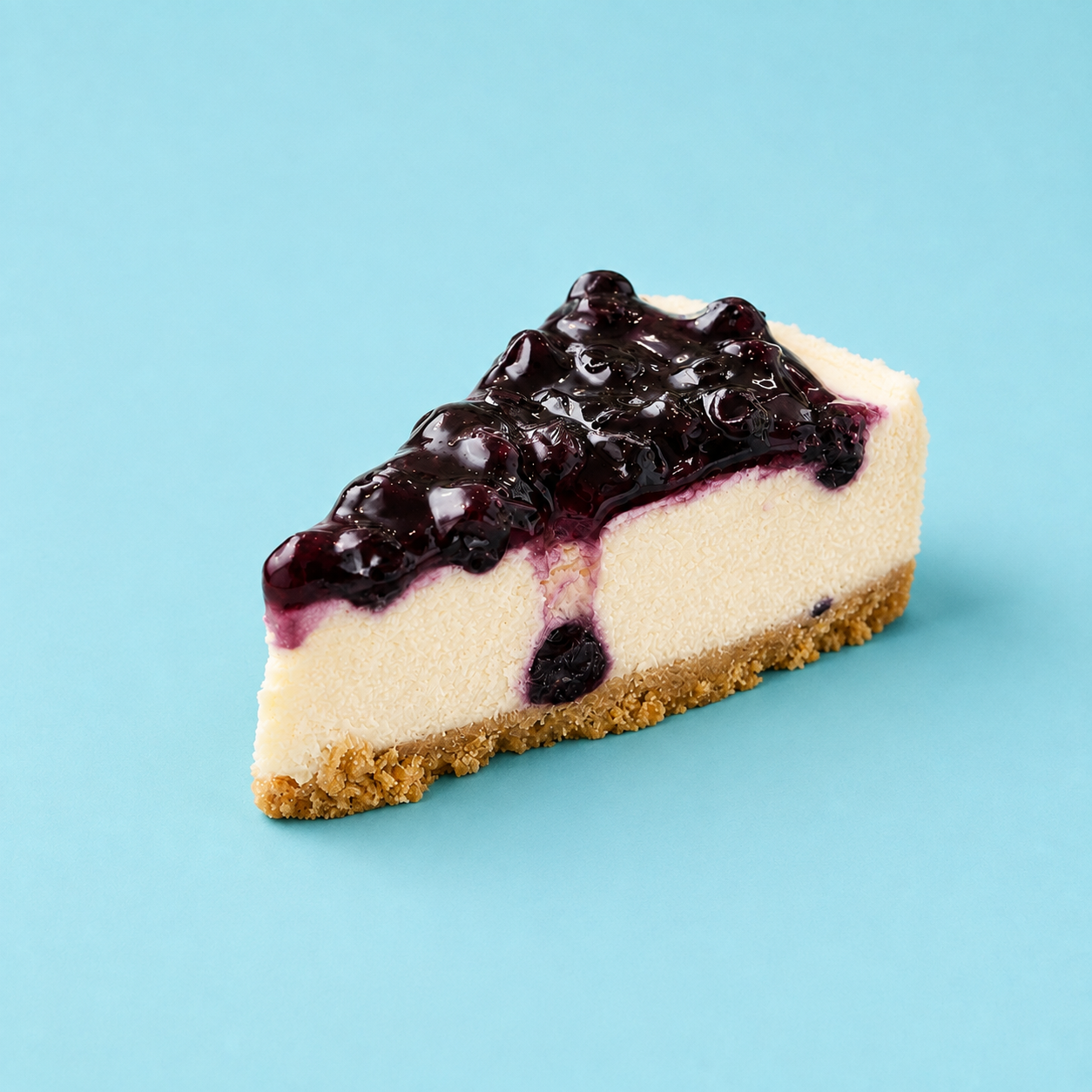 Baked Blueberry Cheese Cake Slice