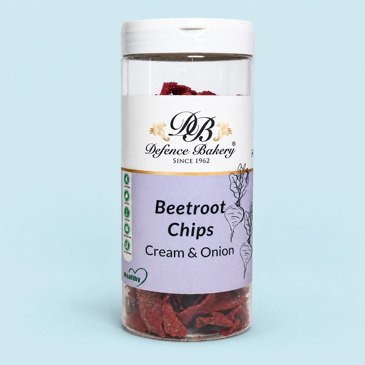 Beetroot Chips Cream &amp; Onion - Healthy, Crunchy Snack | Trans Fat-Free, GMO-Free, Gluten-Free