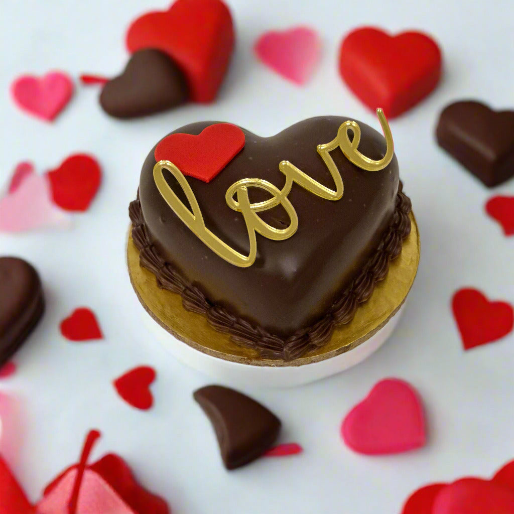 Heart Shaped Chocolate Truffle Bento Cake-350g