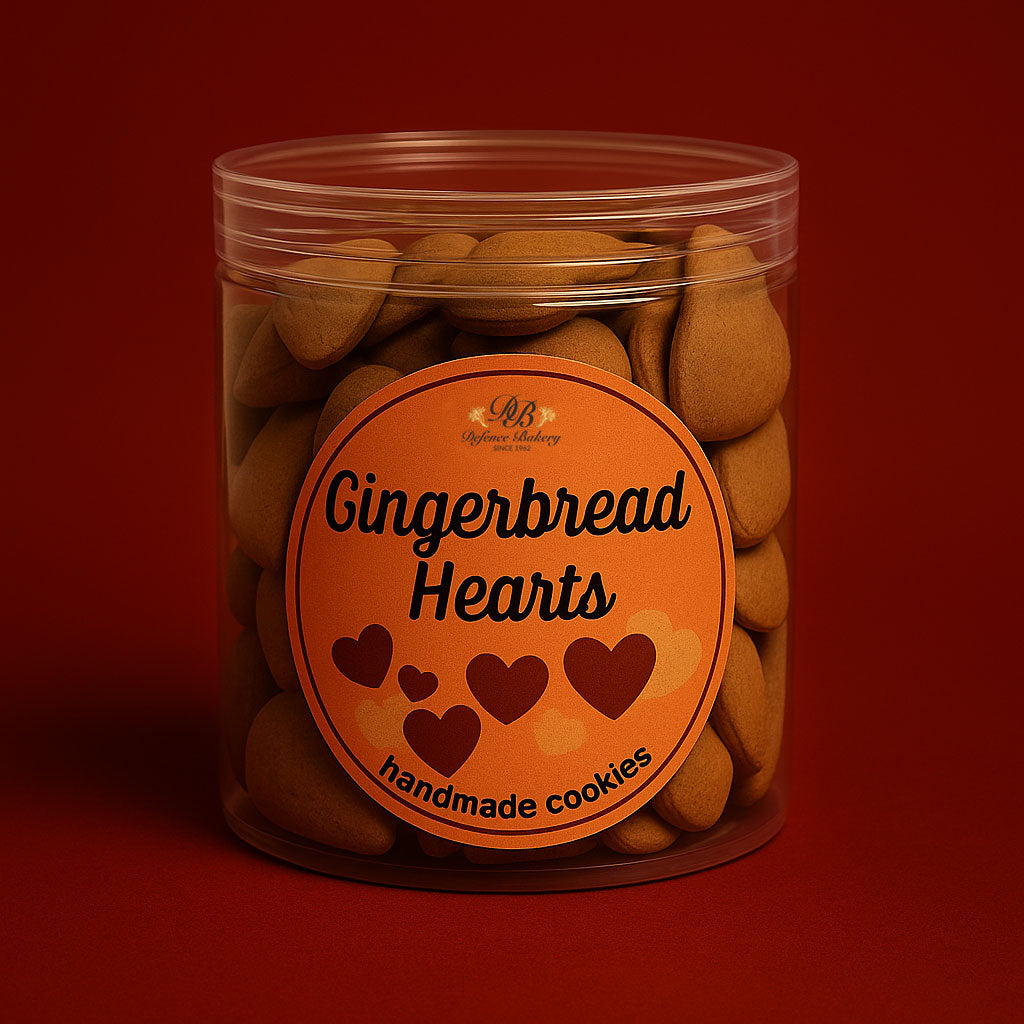 Handmade Heart-Shaped Ginger Bread Cookies