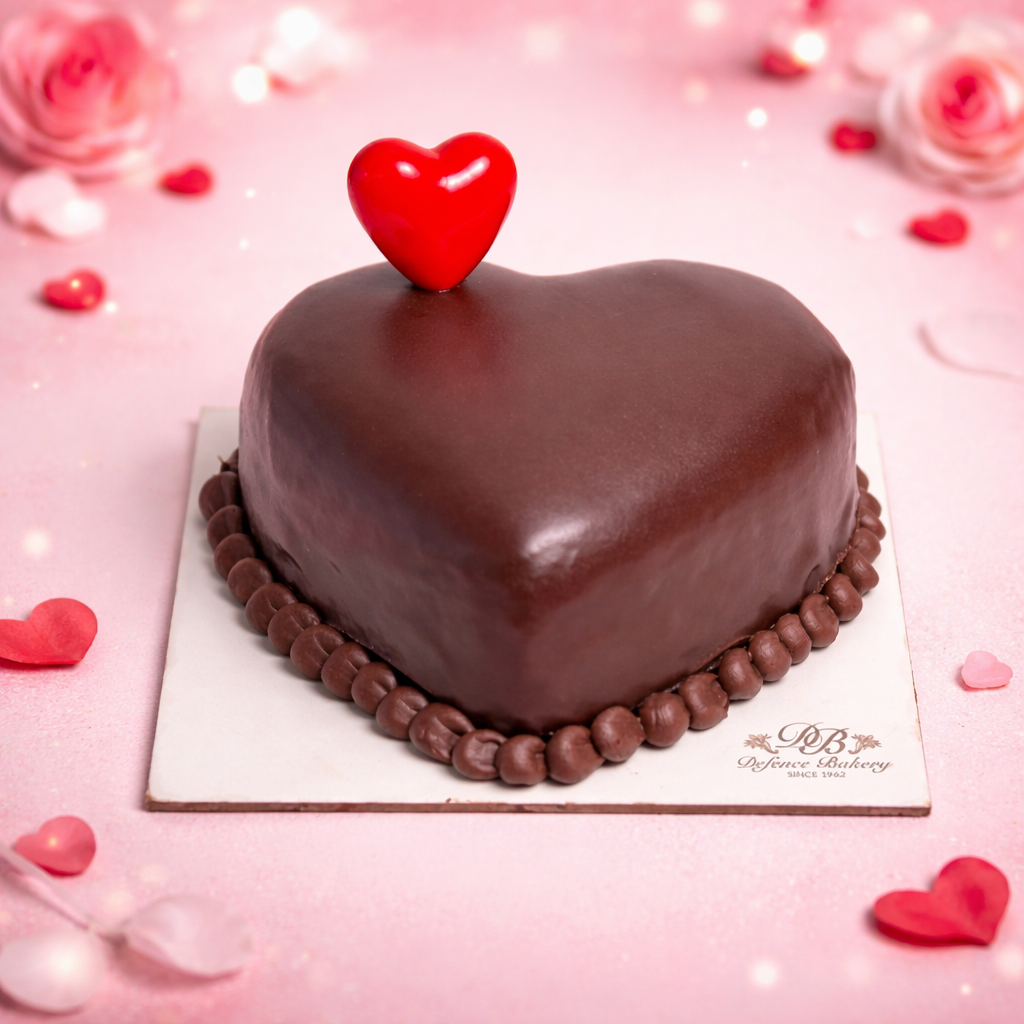 Heart Shaped Chocolate Truffle Bento Cake (Eggfree)