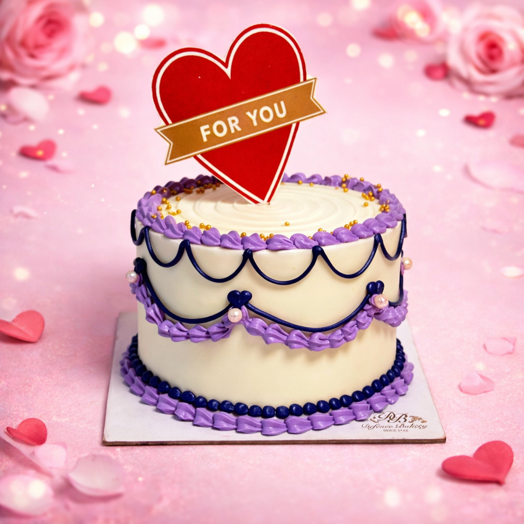 Valentines Blueberry Bento Cake (Eggfree)