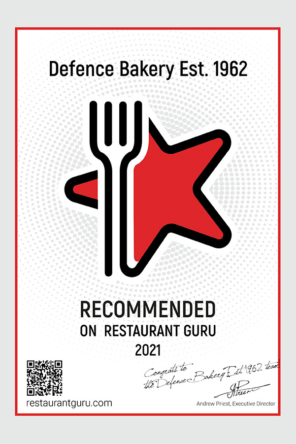 Recommended on Restaurant Guru 2021
